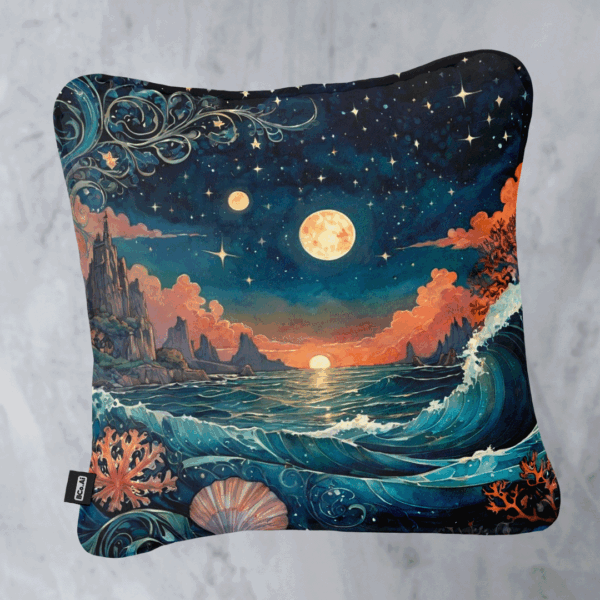 Kit de 3 Cojines Decorativos - Sueños de Luna y Mar - Imagen 3