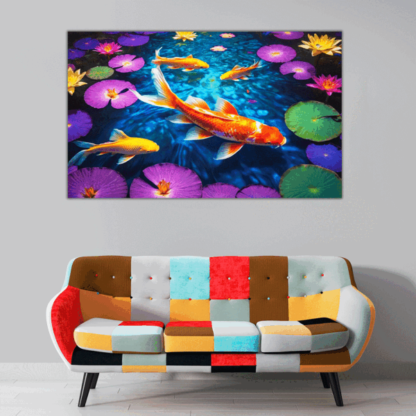 Cuadro Decorativo - Danza con Peces Koi - Imagen 3