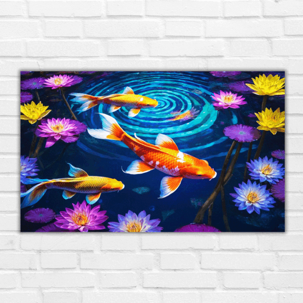 Cuadro Decorativo - Danza con Peces Koi